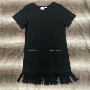 Tropico Fringe Bottom Dress Black Size XL